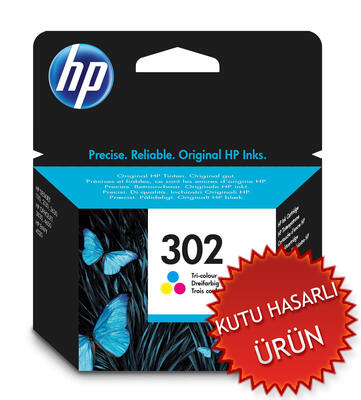 HP - HP F6U65A (302) Renkli Orjinal Kartuş - DeskJet 2130 (C)