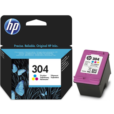HP - HP N9K05AE (304) Color Original Cartridge - DeskJet 3720 / 3730