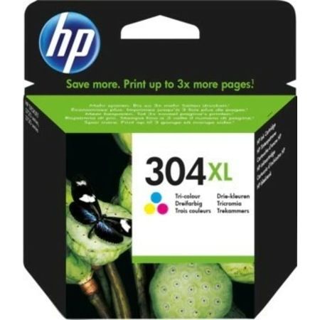 HP N9K07AE (304XL) Renkli Orjinal Kartuş Yüksek Kapasite - DeskJet 3720 / 3730 (T11083)