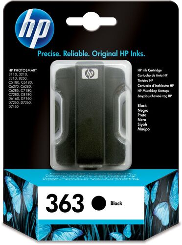 HP C8721EE (363) Black Original Cartridge - Photosmart 3110 / C5180 