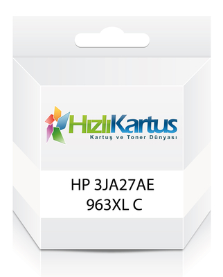 HP - HP 3JA27AE (963XL) Mavi Muadil Kartuş - OfficeJet Pro 9010