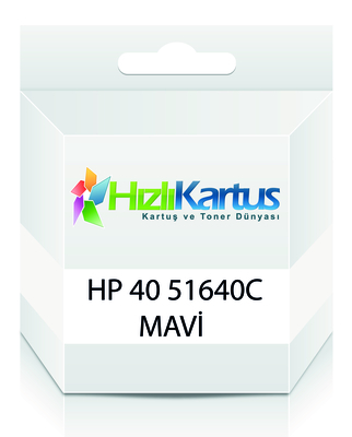 HP - HP 51640C (40) Mavi Muadil Kartuş - Deskjet 1200c (T10299)