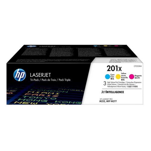 HP CF253XM (201X) 3'lü Paket Orjinal Toner - LaserJet Pro M252dw / M274dn (T13071)