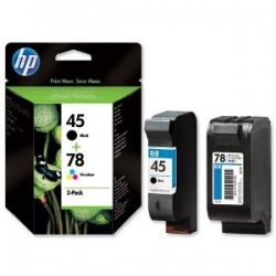 HP - HP SA308AE (45+78) Siyah+Renkli 2li Orjinal Kartuş - Deskjet 710c / 720c (T2604)