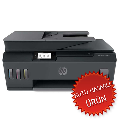 HP - HP 4SB24A Smart Tank 530 Wi-Fi + Scanner + Photocopy Color Multifunction Tank Printer (Damaged Box)