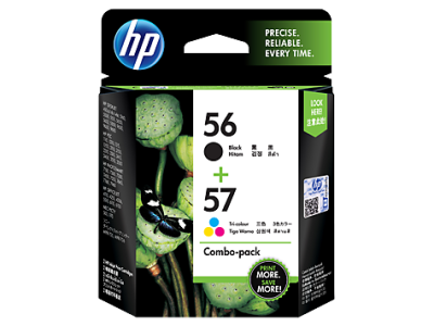 HP - HP CC629AA (56-57) Siyah ve Renkli 2li Paket Orjinal Kartuş - Deskjet 450 (T6937)