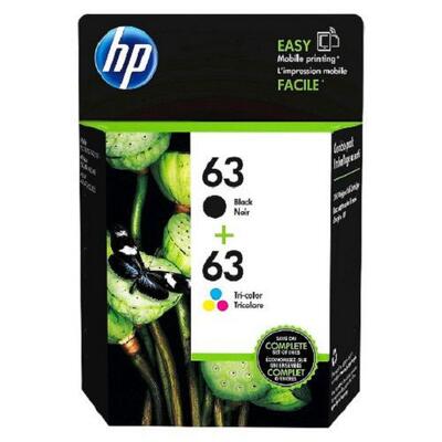 HP L0R46A (63+63) Siyah Renkli İkili Paket Orjinal Kartuş - DeskJet 1112 / 2130 (T14439) - HP