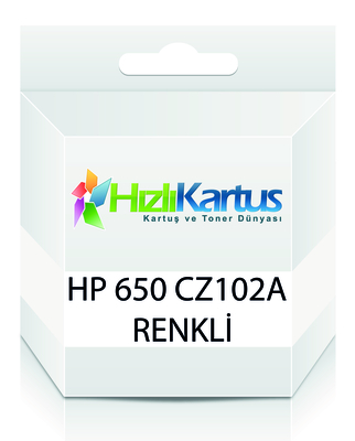 HP - HP CZ102A (650) Renkli Muadil Kartuş - Deskjet 2510 / 2514 (T10623)