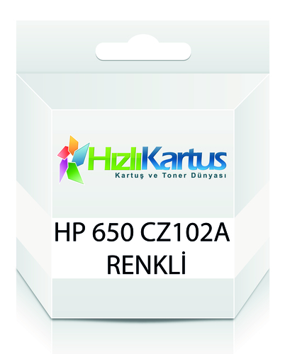 HP CZ102A (650) Renkli Muadil Kartuş - Deskjet 2510 / 2514 (T10623)