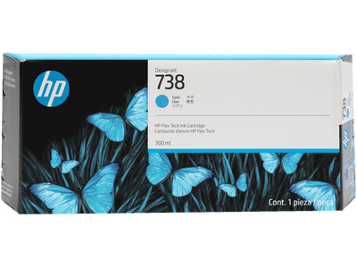 HP - HP 676M6A (738) Mavi Orjinal Kartuş - DesignJet T850 / T950