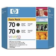 HP - HP CB339A (70) Mat Siyah Orjinal Kartuş 2li Paket - Designjet Z2100 (T1331)