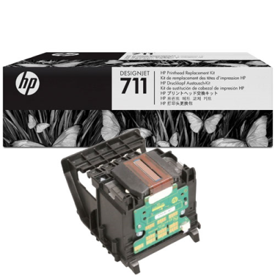 HP - HP C1Q10A (711) Baskı Kafası Değiştirme Takımı - Designjet T120 (T9397)