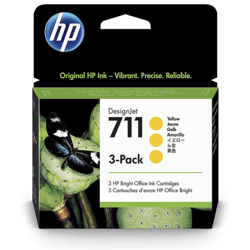 HP CZ136A (711) Sarı Orjinal Kartuş 3lü Paket - DesignJet T120 (T1373)A - 2