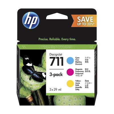 HP P2V32A (711) Colour Original Cartridge 3Pk - DesignJet T120 - HP