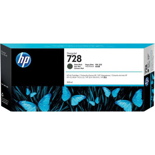 HP F9J68A (728) Matte Black Original Cartridge - T730 / T830 - 2