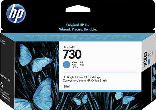 HP P2V62A (730) Cyan Original Cartrdige - T1600 / T1700 - 2