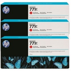 HP - HP B6Y32A (771C) Kromatik Kırmızı 3lü Plotter Kartuşu - DesignJet Z6200 (T2387)
