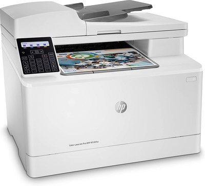 HP 7KW56A (MFP M183fw) Color LaserJet Pro MFP M183fw Wi-Fi + Tarayıcı + Fotokopi + Fax + Network + Renkli Yazıcı (T16908) - Thumbnail