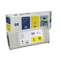 HP C4933A (81) Sarı Orjinal Kartuş - DesignJet 5000 / 5500 (B) (T8834) - 1