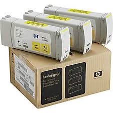 HP C5069A (81) 3lü Sarı Plotter Kartuşu - DesignJet 5000 / 5500 (T1225) - HP