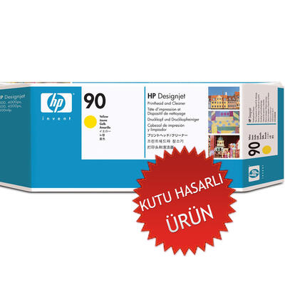 HP - HP C5057A (90) Sarı Orjinal Kafa Kartuşu - DesignJet 4000 (C) (T12517)