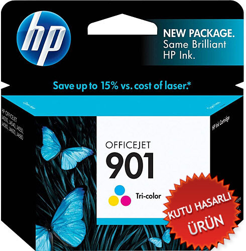 HP CC656A (901) Color Original Cartridge - J4580 / J4680 (Damaged Box)
