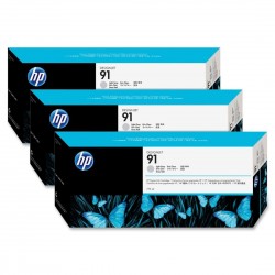 HP - HP C9482A (91) Açık Gri Orjinal Plotter Kartuş 3lü Paket - Designjet Z6100 (T2620)