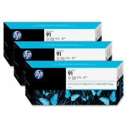 HP C9482A (91) Açık Gri Orjinal Plotter Kartuş 3lü Paket - Designjet Z6100 (T2620) - HP