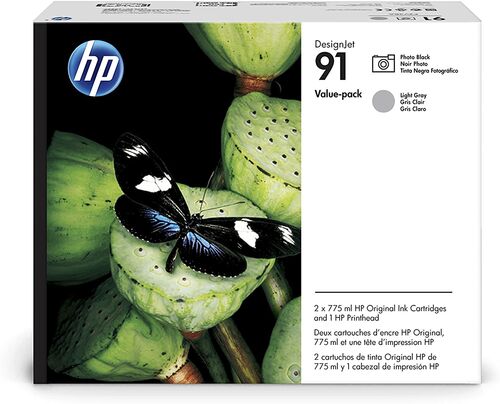 HP P2V38A (91) Photo Black-Light Grey Dual Pack Original Printhead - Designjet Z6100