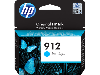 HP - HP 3YL77AE (912) Cyan Original Cartridge - OfficeJet Pro 8012 / 8013