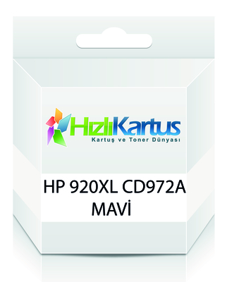 HP - HP CD972A (920XL) Mavi Muadil Kartuş Yüksek Kapasite - HP 6000 / 6500 (T207)
