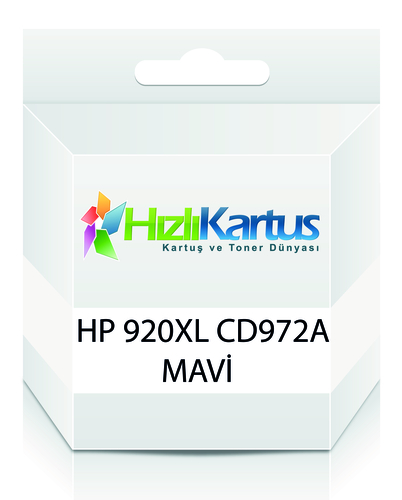 HP CD972A (920XL) Mavi Muadil Kartuş Yüksek Kapasite - HP 6000 / 6500 (T207)
