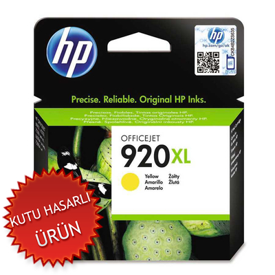 HP - HP CD974A (920XL) Sarı Orjinal Kartuş Yüksek Kapasite - HP 6000 / 6500 (C) (T16781)