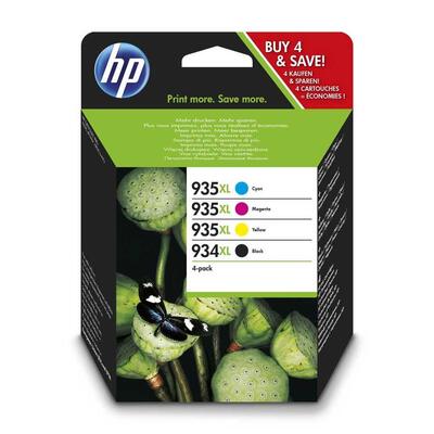 HP X4E14AE (934XL-935XL) 4Pk Original Cartridge - OfficeJet 6830 - HP