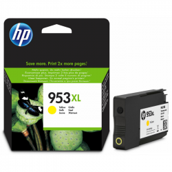 HP - HP F6U18AE (953XL) Sarı Orjinal Kartuş Yüksek Kapasite - OfficeJet Pro 7720 (T6487)