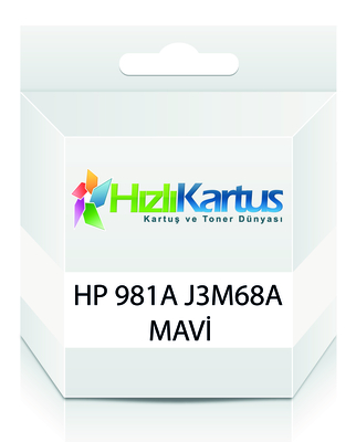 HP - HP J3M68A (981A) Mavi Muadil Kartuş - PageWide 556dn / MFP586z (T16678)