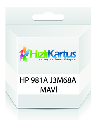 HP J3M68A (981A) Mavi Muadil Kartuş - PageWide 556dn / MFP586z (T16678) - HP