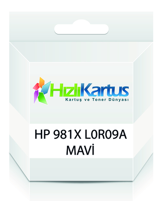 HP L0R09A (981X) Mavi Muadil Kartuş Yüksek Kapasite - PageWide 556dn / MFP586z (T16672) - HP