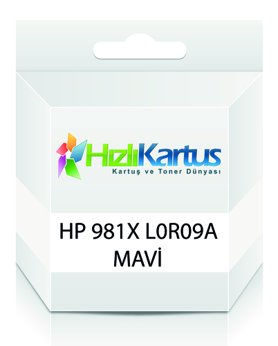 HP L0R09A (981X) Mavi Muadil Kartuş Yüksek Kapasite - PageWide 556dn / MFP586z (T16672)