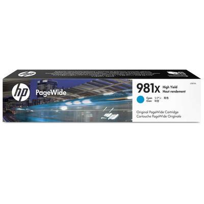 HP - HP L0R09A (981X) Mavi Orjinal Kartuş Yüksek Kapasite - PageWide 556dn / MFP586z (T13092)
