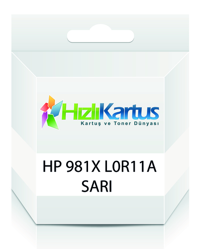 HP L0R11A (981X) Sarı Muadil Kartuş Yüksek Kapasite - PageWide 556dn / MFP586z (T16674)