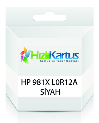 HP - HP L0R12A (981X) Siyah Muadil Kartuş Yüksek Kapasite - PageWide 556dn / MFP586z (T16679)
