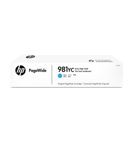 HP L0R17YC (981YC) Cyan Original Cartridge Extra High Capacity - PageWide 556dn / MFP586z
