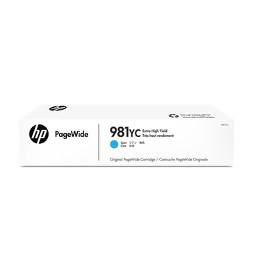 HP - HP L0R17YC (981YC) Cyan Original Cartridge Extra High Capacity - PageWide 556dn / MFP586z