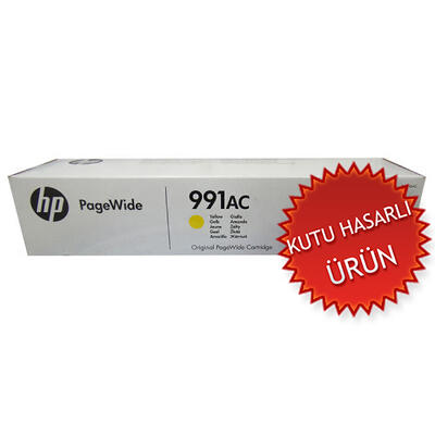 HP - HP X4D16AC (991AC) Sarı Orjinal Pagewide Kartuş (C)