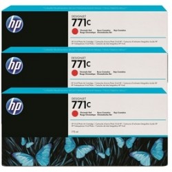 HP B6Y32A (771C) Chromatic Red 3Pk Plotter Cartridge - DesignJet Z6200 - HP