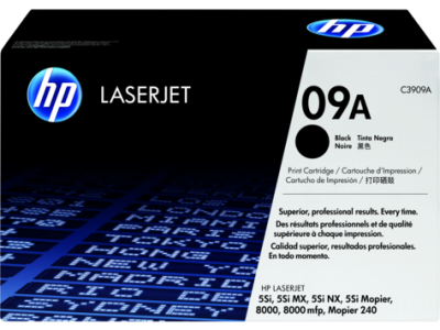 HP - HP C3909A (09A) Black Original Toner - Laserjet 8000