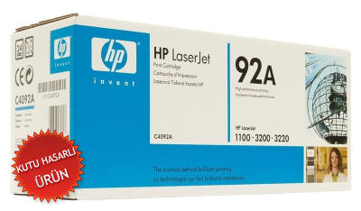 HP - HP C4092A (92A) Black Original Toner - Laserjet 1100 (Damaged Box)