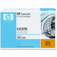 HP C4127D Black Original Toner Dual Pack - LaserJet 4000 (B) - HP