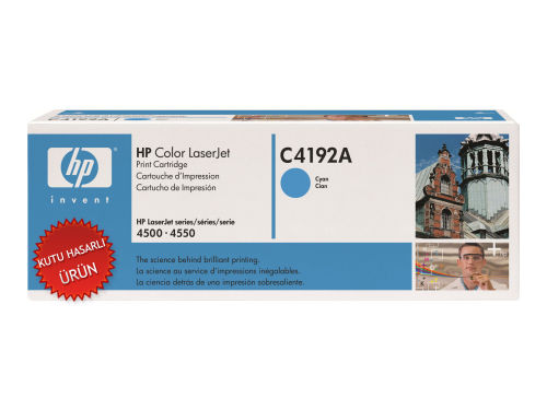 HP C4192A Mavi Orjinal Toner - LaserJet 4500 / 4550 (C) (T8090)